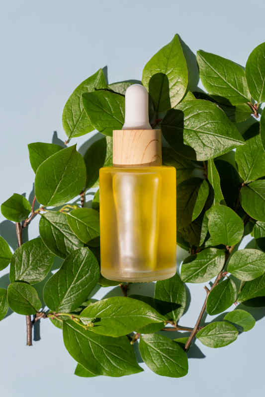 Botella aceite cosmética natural