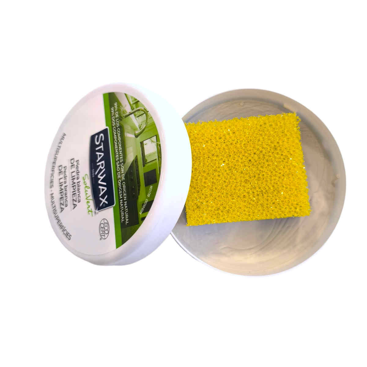 Piedra blanca de limpieza Starwax tarro abierto